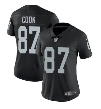 Women's Las Vegas Raiders ACTIVE PLAYER Custom Black Stitched Jersey(Run Small)